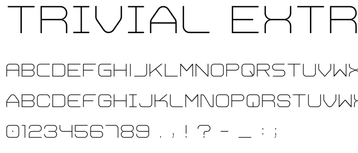 Trivial ExtraLight font